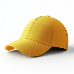 Fototapeta premium realistic high quality Yellow baseball hat mockup isolated