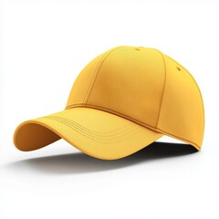 Fototapeta premium realistic high quality Yellow baseball hat mockup isolated