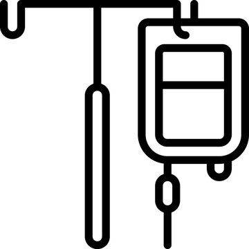recommend clip art: Iv Drip Line Icon Design Vector