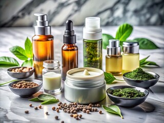 Luxurious Face Skin Care Collection Featuring Moisturizers, Lip Balms, Sustainable Lotion, Eye Gel, and Charcoal Jar for an Ultimate Beauty Experience