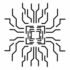 graphic vector illustration of technology circuit design