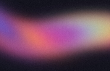 Abstract glowing blue pink purple orange color vibrant wave shaped grainy gradient background. Smooth dark colorful noisy gradient, bright, shine, glowing, banner or poster