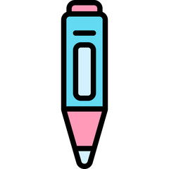 Thermometer Colored Outline Icon Design Vector