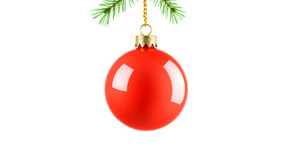 Blank Round Christmas Ornament Mockup isolated with white highlights, png