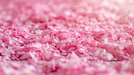 Soft Pink Cherry Blossom Petals on Ground