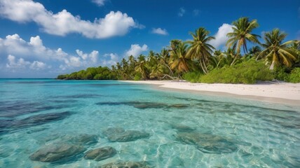 Fototapeta premium beach with coconut trees