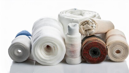 Bandage on White Background Isolated. Full Shot of Medical Devices.