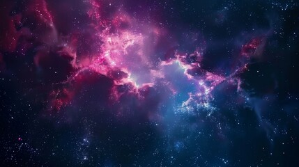 Obraz premium Stunning Colorful Nebula in Deep Space Scene