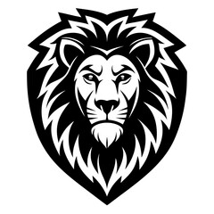 lion head logo vector silhouette and illustration