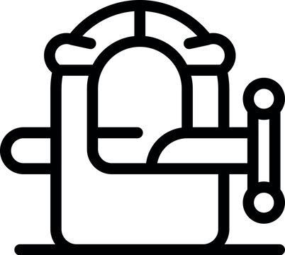 black outline vise icon clip art preview