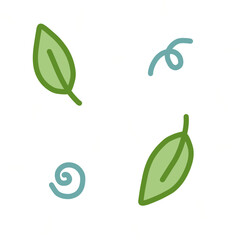 green leaves with white glitter