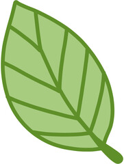 Green leaf cartoon clipart for decoration