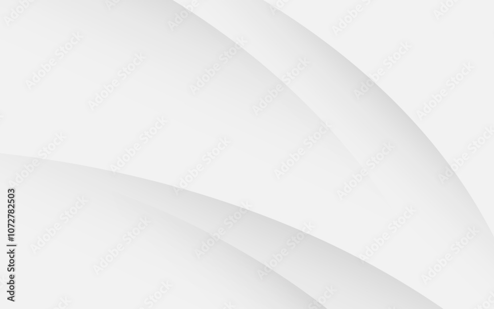 Poster Minimalistic White Abstract Background with Curved Lines