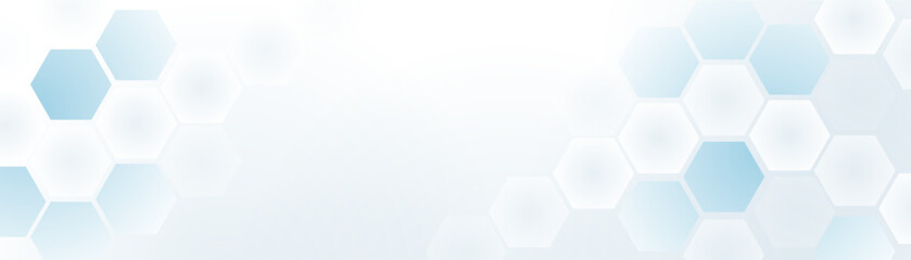 Fototapeta premium Soft Abstract Hexagonal Background with Light Blue and White Gradient