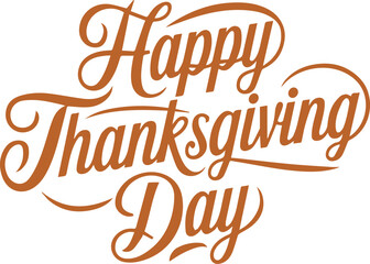 Happy Thanksgiving day typography with elements vector