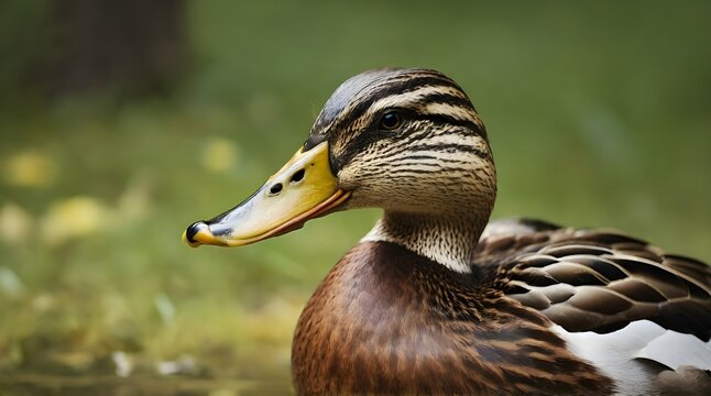 close up of mallard in park Kumla Sweden.generative.ai