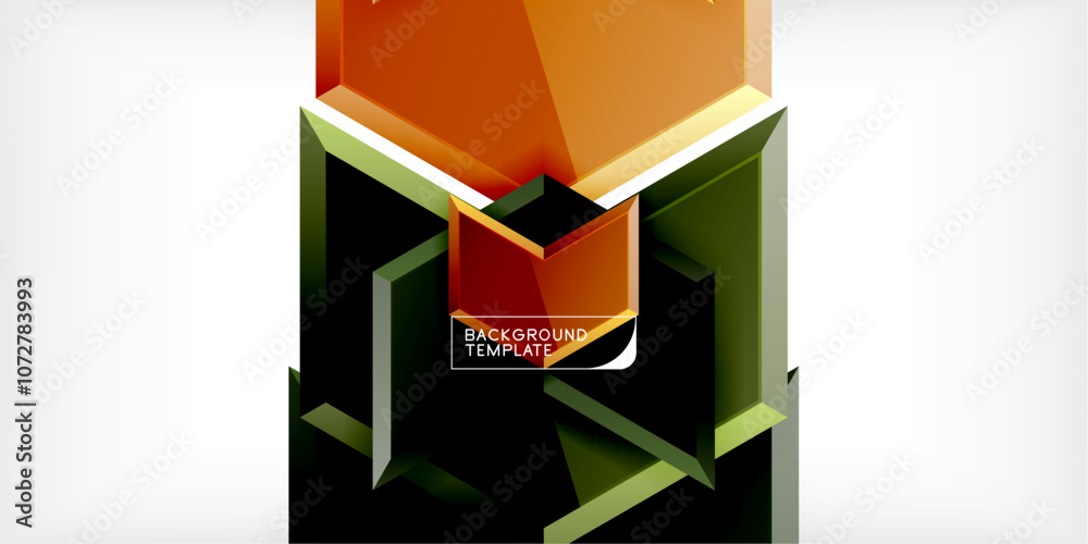 Aufkleber vector 3d arrow techno design template
