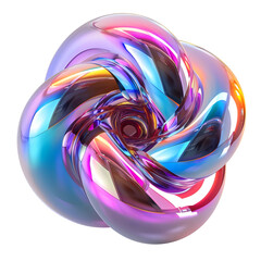 Minimalist style, a Holographic abstract shape png, in the style of ray
