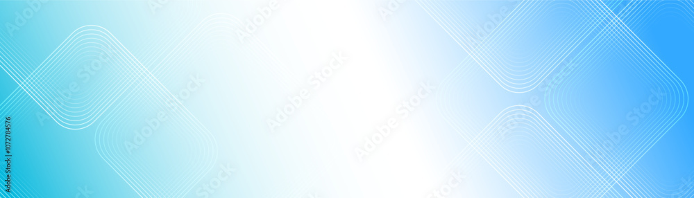 Aufkleber Abstract Blue Background with Overlapping White Line Patterns and Gradient