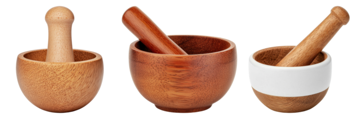 Exploring the Art of Culinary Tools Aesthetic Wooden Mortar and Pestle Collection for Kitchen Enthusiasts