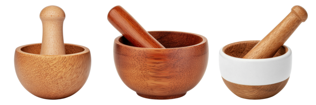 Exploring the Art of Culinary Tools Aesthetic Wooden Mortar and Pestle Collection for Kitchen Enthusiasts
