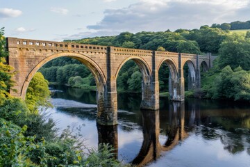 Scenic Bridge Over Calm River in York