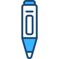 Thermometer Blue Icon Design Vector