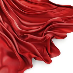 Obraz premium Elegant flowing red silk fabric texture.