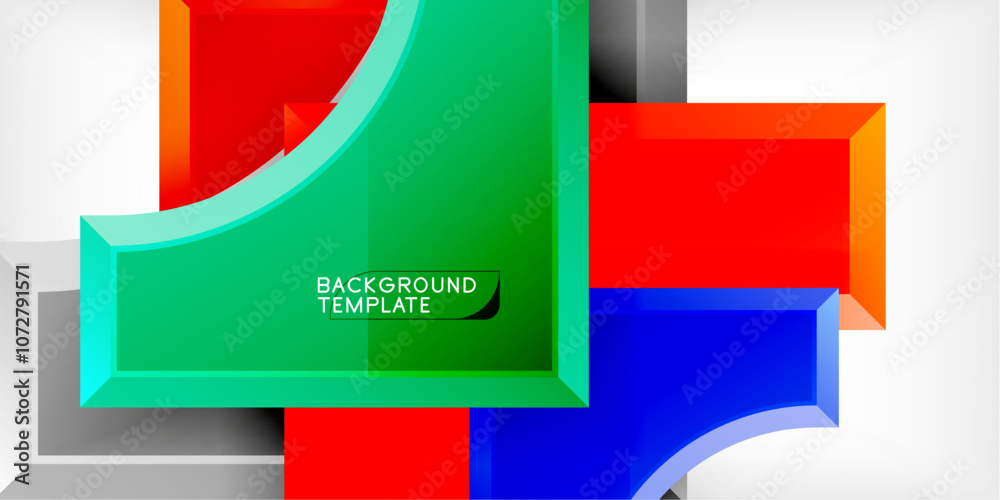 Aufkleber Geometric design abstract background - circles and triangles
