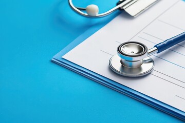 Close-up of a health report card showing elevated cholesterol, glucose, and BMI as risk factors, Health report card with elevated risk factors, Detailed and informative