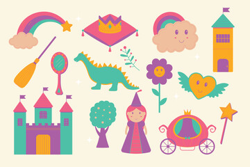 Kids Magical Playful Flat Illustration Pack