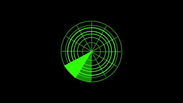 Radar screen animation on black background. motion background. e_ 447