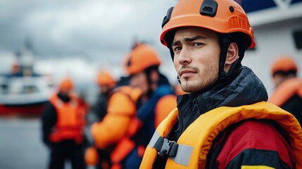 Fototapeta premium Rescue Operations During Emergency Situations at Sea