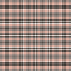 Plaid repeat pattern.Checkered tartan gingham seamless pattern in brown.Geometric graphic vector illustration background design for fabric and prints.