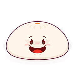 steamed buns playful face cartoon cute