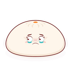 steamed buns scared face cartoon cute