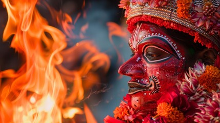 Vibrant Theyyam Ritual Performance in Kerala