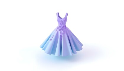 Wedding dress isolated on white background