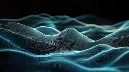 Obraz premium Digital background for tech, AI, data, audio, graphics