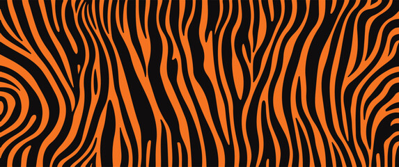 Fototapeta premium Bold, contrasting stripes in orange and black