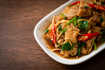 Stir Fried Fish with Chinese Celery