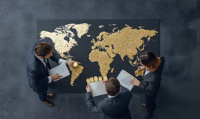 Golden Wealth Strategies: Bullion Bars Symbolizing Affluence, Financial Growth, and Strategic Investment Planning