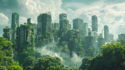 green city skyline