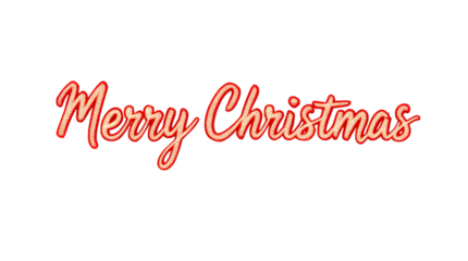 Elegant Merry Christmas Script for Festive Designs isolated on transparent white background, png