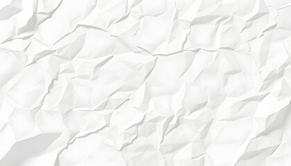 crumpled or folded paper texture with a transparent background isolated with white highlights, png