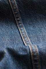 Fototapeta premium seam of blue denim texture background, jean fashion style