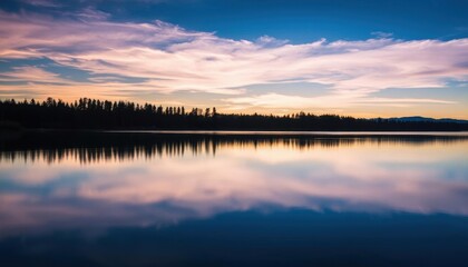 view of a lake with a mountain in the distance