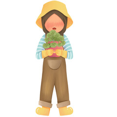 women gardening plants