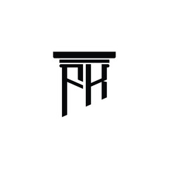 FK monogram logo design letter text name symbol monochrome logotype alphabet character simple logo