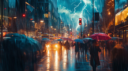 Urban Storm Surge: Chaos in the Rain